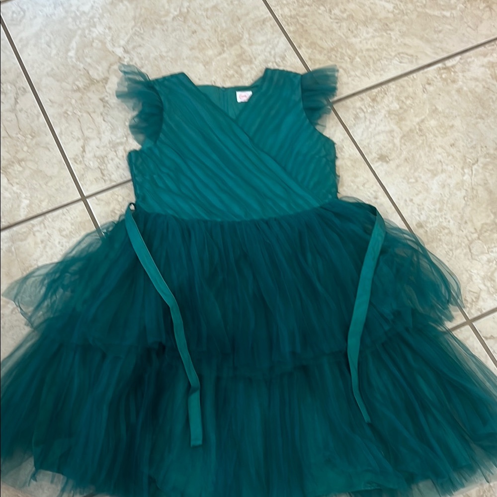 Teal Tulle Tween Girls Dress